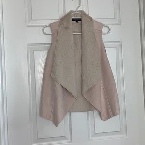 Plush/suede vest